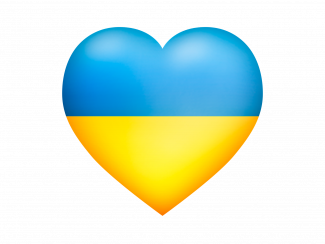 Herz in ukrainischen Farben